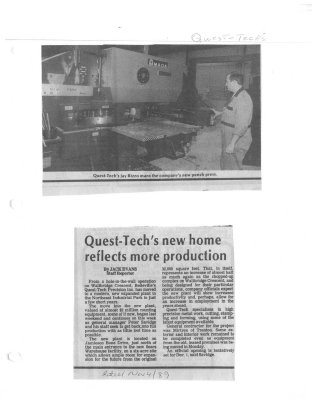 Quest-Tech's new home reflects more production