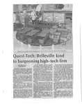 Quest-Tech: Belleville kind to burgeoning high-tech firm