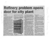 Refinery problem opens door for city plant