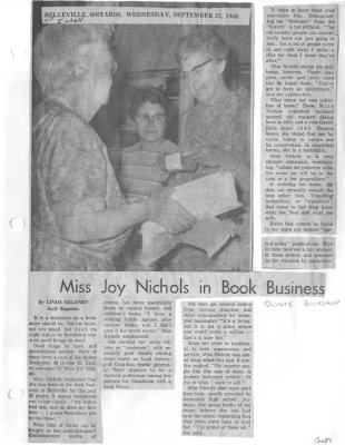 Miss Joy Nichols in Book Business