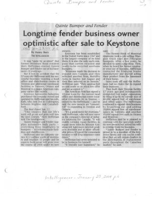 Longtime fender business owner optimistic after sale to Keystone