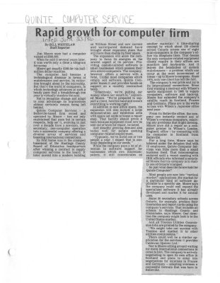 Rapid growth for computer firm