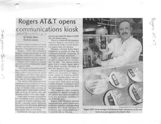 Rogers AT&T opens communications kiosk