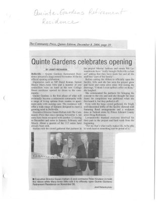 Quinte Gardens celebrates opening