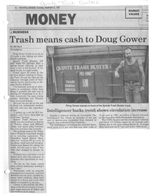 Trash means cash to Doug Gower