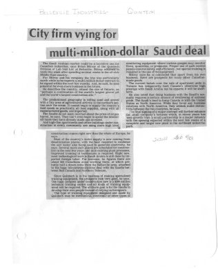 City firm vying for multi-million-dollar Saudi deal