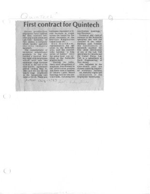 First contract for Quintech