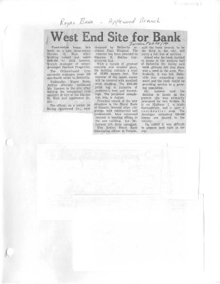 West End Site for Bank