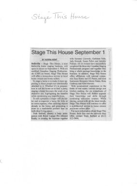 Stage This House September 1