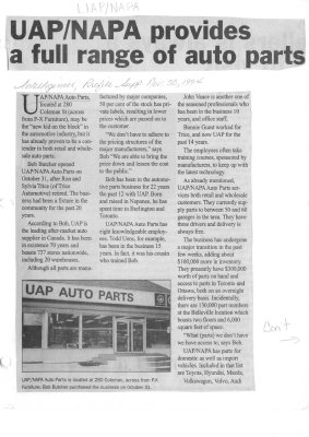 UAP/NAPA provides a full range of auto parts