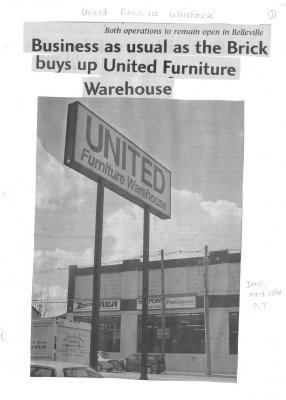 Business as usual as the Brick buys up United Furniture Warehouse