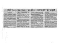 Total waste recovery goal of company project