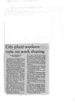 City plant workers vote on work sharing