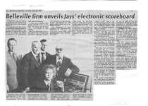 Belleville firm unveils Jays' electronic scoreboard
