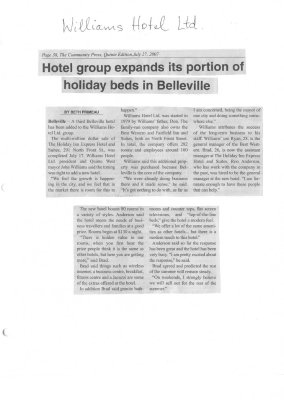 Hotel group expands its portion of holiday beds in Belleville