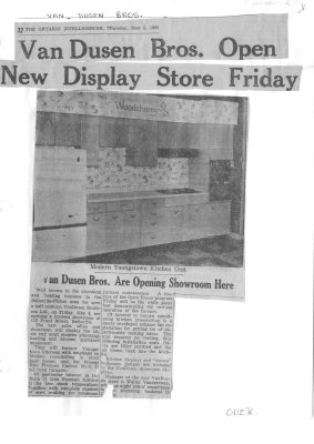 Van Dusen Bros. Open New Display Store Friday