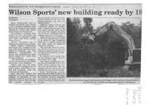 Wilson Sports' new building ready by 1998