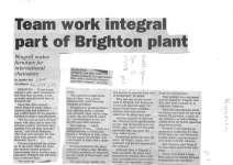 Team work integral part of Brighton plant