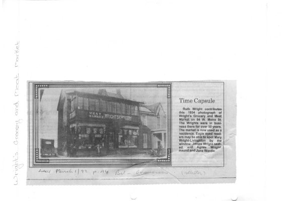 Time Capsule: Wright's Grocery and Meat Market