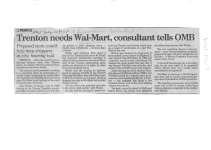 Trenton needs Wal-Mart, consultant tells OMB