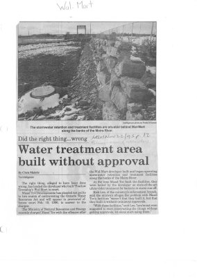 Water treatment area built without approval