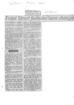 Front Street fashions have changed