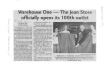 Warehouse One - the jean store officially opens its 100th outlet