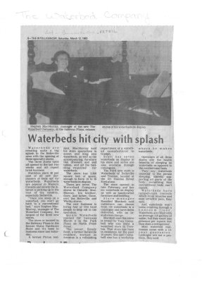 Waterbeds hit city with splash