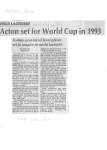 Field Lacrosse - Acton set for World Cup in 1993