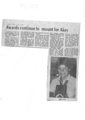 Awards continue to mount for Akey