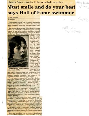 Just smile and do your best says Hall of Fame swimmer