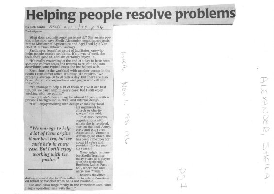 Helping people resolve problems