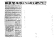 Helping people resolve problems