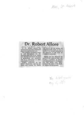 Dr. Robert Allore