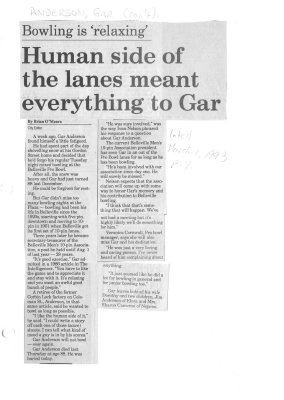 Human side of the lanes meant everything to Gar