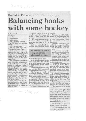 Balancing books with some hockey