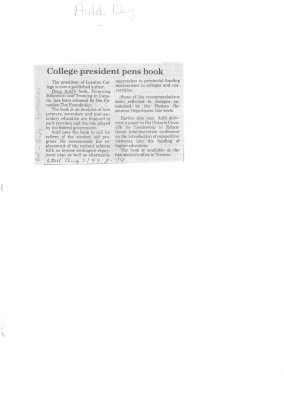 College president pens book