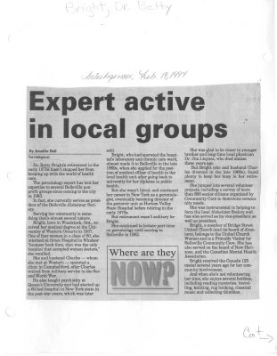 Expert active in local groups