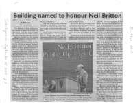 Building named to honour Neil Britton