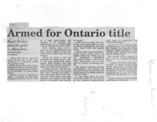 Armed for Ontario title