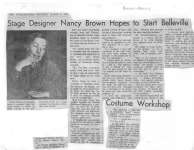 Stage Designer Nancy Brown Hopes to Start Belleville Costume Workshop