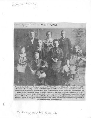 Time Capsule: Brownson Family