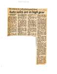 Auto sales are in high gear