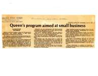 Queen's program aimed at small business