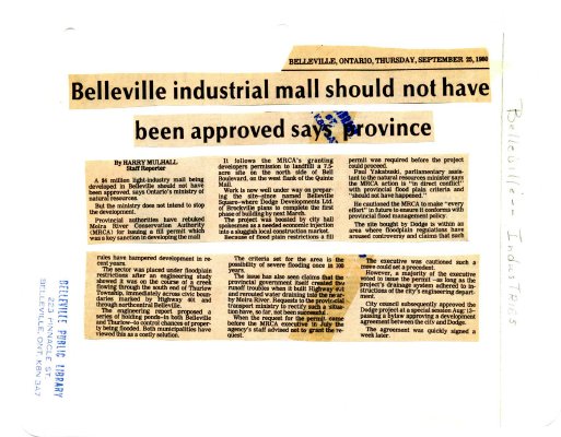 Belleville industrial mall should not have been appro