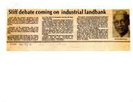 Stiff debate coming on industrial landbank