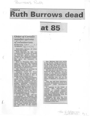 Burrows, Ruth (Died)