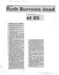 Burrows, Ruth (Died)