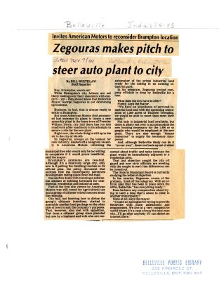 Zegouras makes pitch to steer auto plant to city