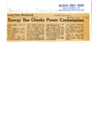 Energy Bus Checks Power Consumption